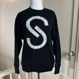 ST. JOHN • Black Sweater with Logo